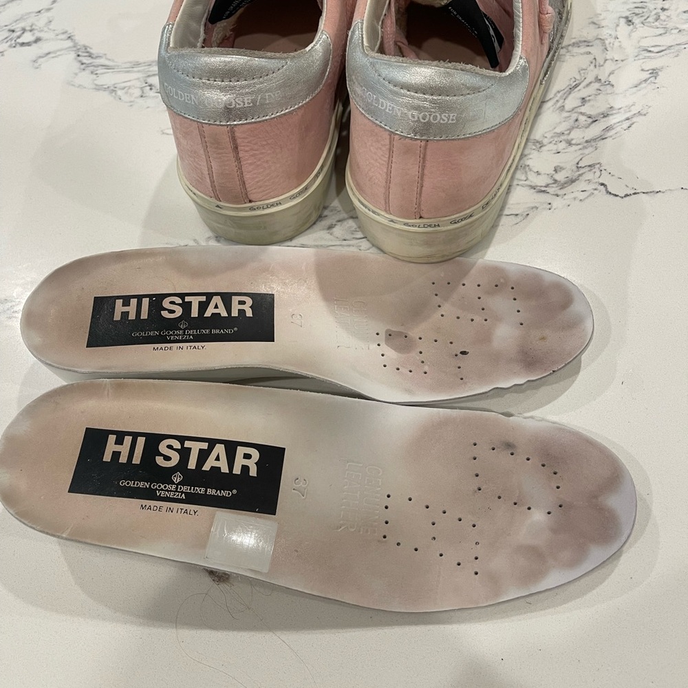 Golden Goose - Hi Stars. Pink suede. Size 37 - Picture 7 of 9